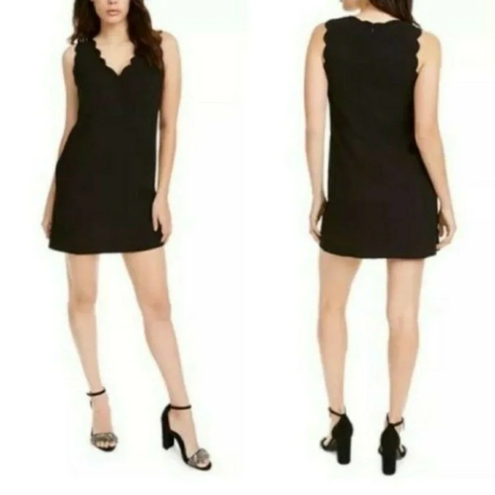 NWT Foxiedox Anthropology Black Scalloped Dress - Picture 3 of 12